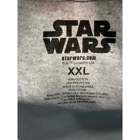 Star Wars Duel Men's T-Shirt 2XL Gray Luke Skywalker vs Darth Vader Retro - Picture 4 of 10